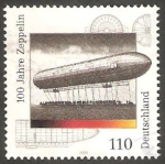 Stamps Germany -  1960 - Centº del primer vuelo de un zeppelin 