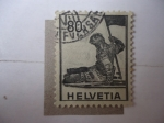 Stamps Switzerland -  Hombre caído- Scott/Suiza:273 - Yv/1941)