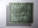 Stamps Panama -  Mapa de Panamá.