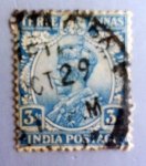 Stamps : Asia : India :  INDIA 1929 REY AZUL
