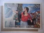 Stamps Colombia -  Manuela Beltrán Archila - Revolución de los Comuneros, 200° aniversarios.