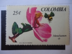Stamps Colombia -  Flora - Monochaetum. SP. - Exhibición Nacional de Orquídeas- 1era. Edición.