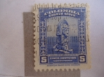 Stamps Colombia -  Monumento Precolombino -Tallado en piedra - Serie: promoción del Turismo.