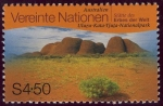Sellos de America - ONU -  AUSTRALIA: Parque nacional de Ulurú-Kata Tjuta