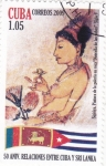 Stamps Cuba -  50 aniv. relaciones Cuba Sri Lanka