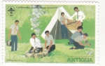 Stamps Antigua and Barbuda -  campamento Boy Scout