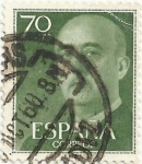 Stamps Spain -  SERIE BÁSICA FRANCO. VALOR FACIAL 70 Cts. EDIFIL 1151