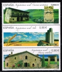 Stamps : Europe : Spain :  Edifil  5005-07 HB Arquitectura Rural.  " 3 tipos de edificaciones rurales " 
