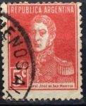 Stamps Argentina -  General San Martín 