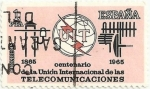 Stamps Spain -  CENTENARIO DE LA UIT. ANAGRAMA. EDIFIL 1670