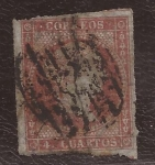 Stamps Europe - Spain -  Isabel II 4 cuartos 1855