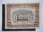 Stamps America - Panama -  Cincuentenario de la Fundación del Cuerpo de Bombero de Colón-Nuevo Cuartel Central de Bomberos.1897