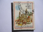 Stamps Colombia -  Visita de S.S. Paulo VI a Colombia-Agosto 1968.Catedral de Bogotá.