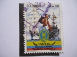 Stamps Colombia -  50 Años de la Escuela Naval Almirante Padilla.