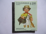 Stamps Colombia -  Artesanía de Colombiana - Campesino Caficultor.