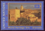 Sellos del Mundo : America : ONU : ESPAÑA - Alhambra, Generalife y Albaicín, Granada