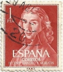 Stamps Spain -  BICENTENARIO NACIMIENTO LEANDRO FDEZ DE MORATÍN.VALOR FACIAL 1 Pta EDIFIL 1328