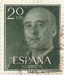 Stamps Spain -  SERIE BÁSICA FRANCO. VALOR FACIAL 20 Cts. EDIFIL 1145