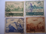 Sellos del Mundo : Europa : Suiza : Paisaje.