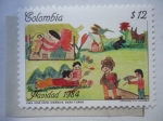 Stamps Colombia -  Navidad 1984 - Dibujo del niño José Uriel Sierra, 7 años de edad.