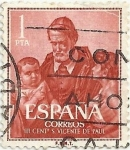 Stamps Spain -  III CENTENARIO DE LA MUERTE DE SAN VICENTE DE PAUL. VALOR FACIAL 1 Pta,. EDIFIL 1297