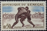 Sellos de Africa - Senegal -  Lucha Africana