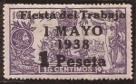 Stamps : Europe : Spain :  Fiesta del Trabajo 1 de Mayo 1938 1 pta