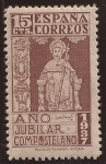 Stamps Spain -  Año Jubilar Compostelano 1937 15 cents