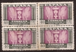 Stamps Spain -  Virgen del Pilar XIX Centenario 1946 40+10 cents