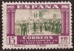 Stamps Spain -  XIX Cent Virgen del Pilar 1940 15+10 cents