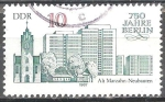 Stamps Germany -  750 años de Berlín, Alt-Marzahn y nuevos edificios (DDR).