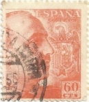 Sellos de Europa - Espa�a -  GENERAL FRANCO. TIPO DE 1939. VALOR FACIAL 60 Cts. EDIFIL 928