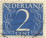 Stamps Netherlands -  CIFRAS. VALOR FACIAL 2 Cent. YVERT NL 458