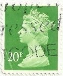 Sellos de Europa - Reino Unido -  SERIE BÁSICA ISABEL II TIPO MACHIN. MARCA ELÍPTICA,VALOR FACIAL  20 p. YVERT GB 1876