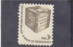 Sellos de America - Estados Unidos -  urna votaciones