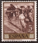 Stamps : Europe : Spain :  Joaquín Sorolla "Sacando la barca"  1964 5 ptas