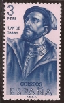 Stamps : Europe : Spain :  Forjadores de América - Juan de Garay  1962  3 ptas