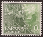 Stamps : Europe : Spain :  III Centenario de la muerte de Velázquez   1961  10 ptas