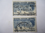 Stamps United Kingdom -  Elizabth II - Colonia ,Sri Lanka.