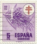 Stamps Spain -  PRO TUBERCULOSOS. ADORNO NAVIDEÑO, VALOR FACIAL 5 Cts. EDIFIL 1084