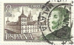 Stamps Spain -  PERSONAJES ESPAÑOLES. JUAN DE HERRERA Y MONASTERIO DEL ESCORIAL. EDIFIL 2117