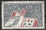 Sellos de Europa - Francia -  1403 - Exposición filatélica internacional PHILATEC 1964 