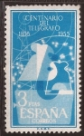 Stamps : Europe : Spain :  I Centenario del Telégrafo 1955 3 ptas