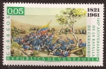 Sellos del Mundo : America : Venezuela : 140 Aniversario Batalla de Carabobo  1961 0,05 Bolívares