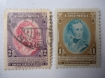 Stamps Colombia -  150º Aniversario del Nacimiento del General Antonio josé de Sucre 1795-1945 - Scott/528.