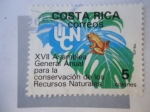 Stamps Costa Rica -  XVII Asamblea General Anual para la Conservación de los Recursos Naturales - (I.U.C.N)
