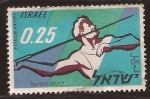 Stamps Israel -  Reunión Hapoel  Lanzamiento de Jabalina  1961 0,25 Lira Israelí