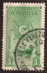 Sellos de America - Venezuela -  1er Aniversario de la Flota Mercante Grancolombiana 1948 aéreo 3 bolívares