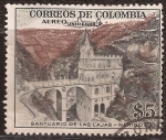 Stamps Colombia -  Santuario de las Lajas 1959 aéreo 5 pesos