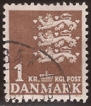 Sellos de Europa - Dinamarca -  Escudo de Dinamarca  1946  1 krone